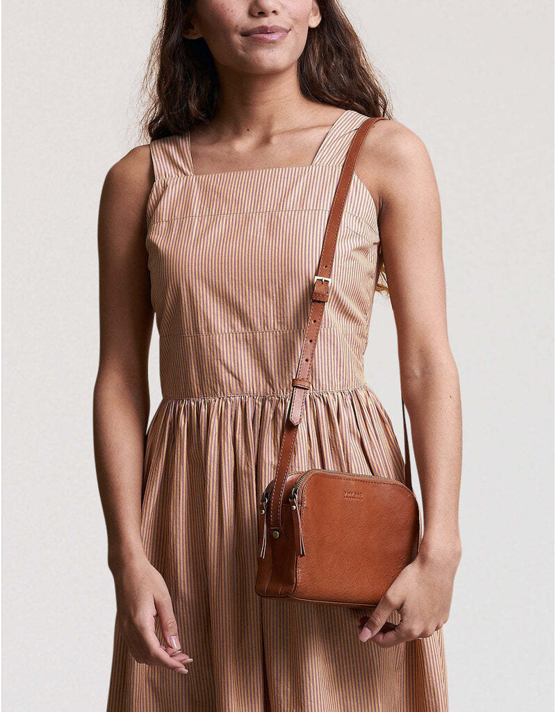 O MY BAG Emily Cognac Stromboli Leather - Full Leather Strap