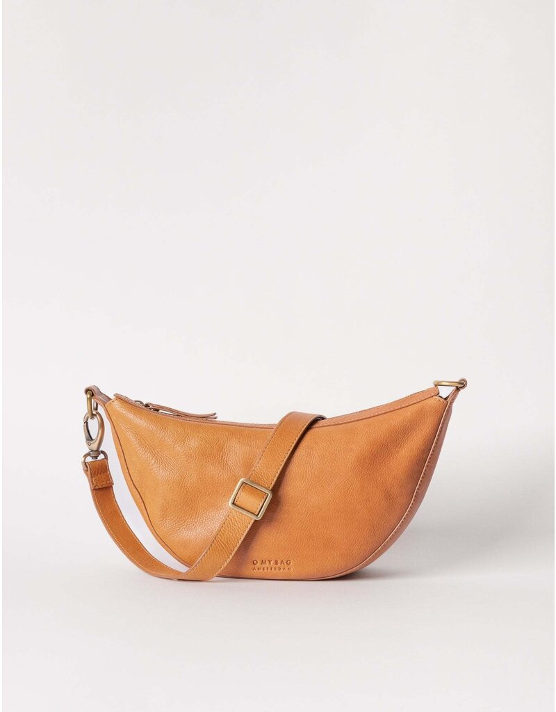 O MY BAG Leo  Wild Oak Soft Grain Leather met extra gevlochten riem
