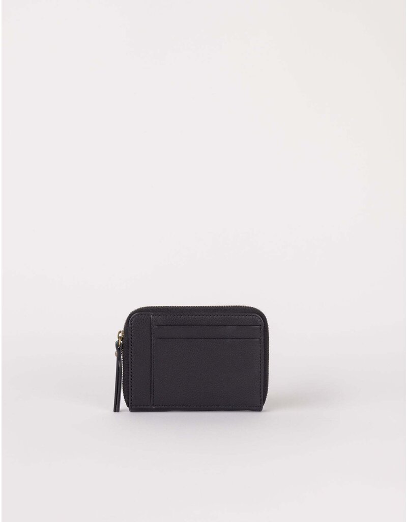 O MY BAG Robbie Wallet - Black soft grain Leather