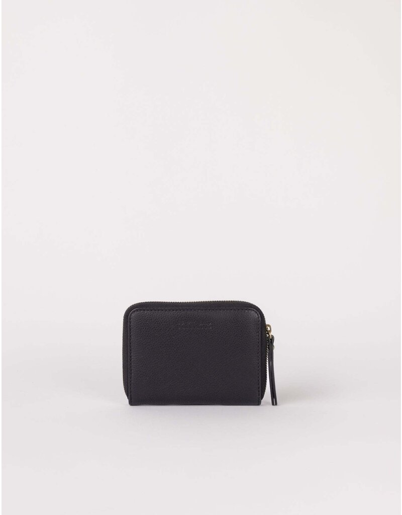 O MY BAG Robbie Wallet - Black soft grain Leather
