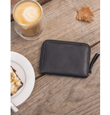 O MY BAG Robbie Wallet - Black soft grain Leather