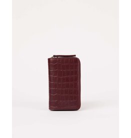 O MY BAG Portemonnee Jett - cherry croco leather
