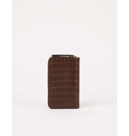 O MY BAG Portemonnee Jett - chocolate croco leather