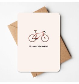 Buro Allure Wenskaart Gelukkige verjaardag - fiets