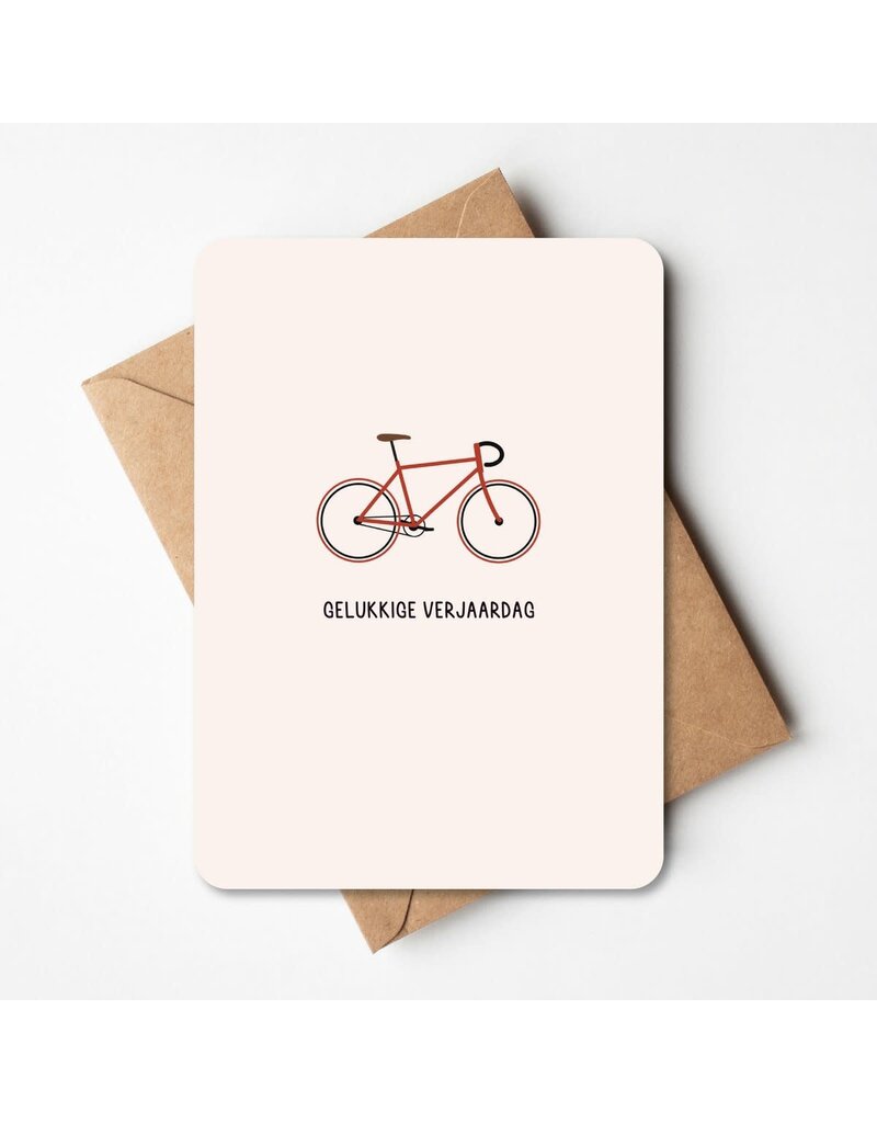 Buro Allure Wenskaart Gelukkige verjaardag - fiets