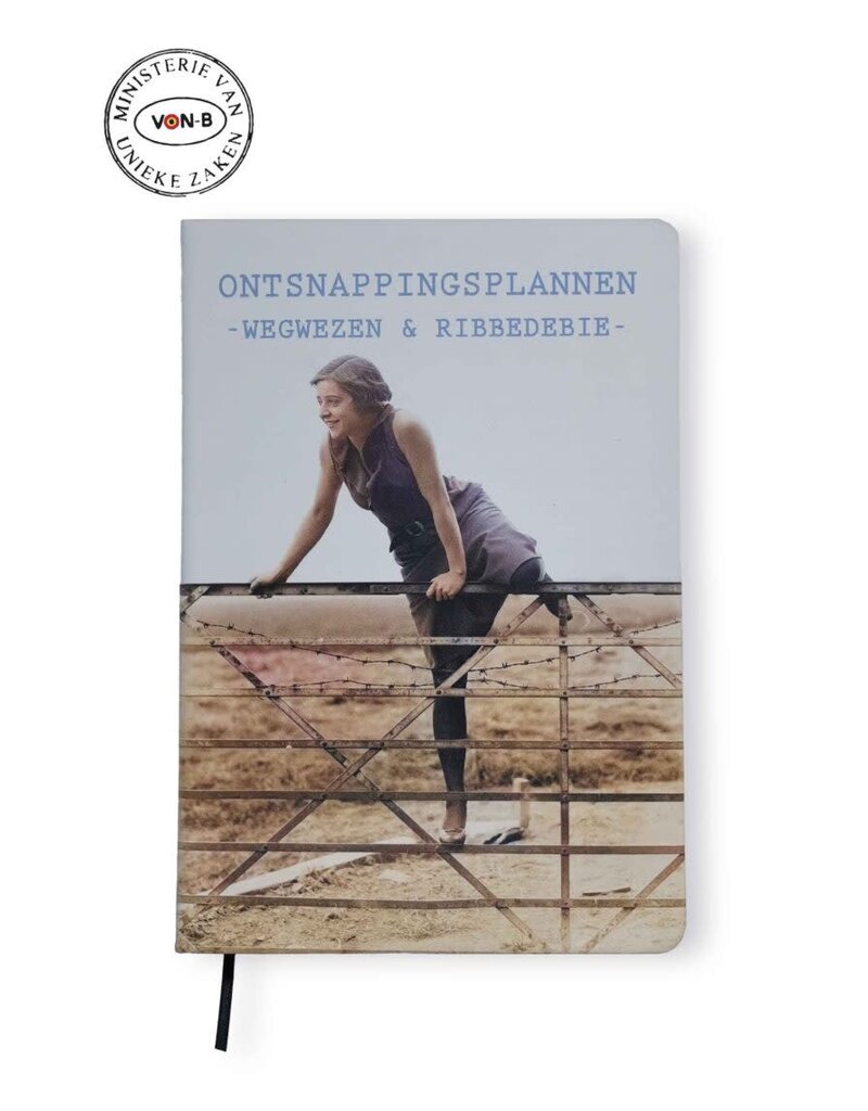 Ministerie van Unieke Zaken Notitieboekje (gelijnd) 'Ontsnappingsplannen...'