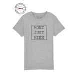 Ministerie van Unieke Zaken T-shirt kind - 'Moet just niks' - grijs