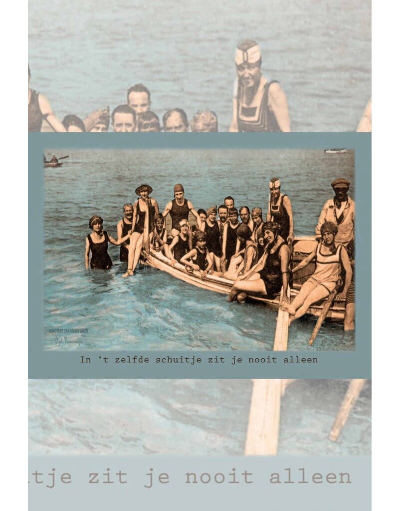 Ministerie van Unieke Zaken Wenskaart Ministerie van Unieke Zaken - 't zelfde schuitje