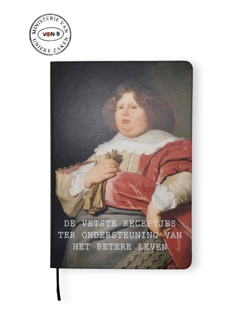 Ministerie van Unieke Zaken Notitieboekje (gelijnd) 'De vetste receptjes'