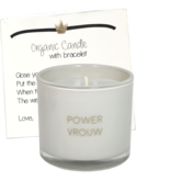 My Flame Lifestyle Geurkaars met wens-armband - 'Powervrouw'