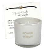 My Flame Lifestyle Geurkaars met wens-armband - 'Powervrouw'