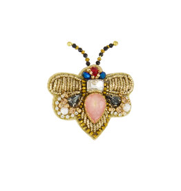 Zusss Broche - vlinder - mosgroen