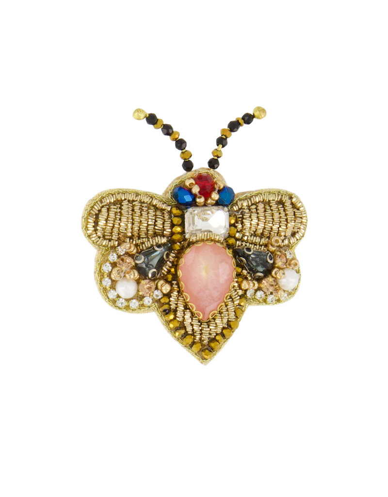 Zusss Broche - vlinder - mosgroen