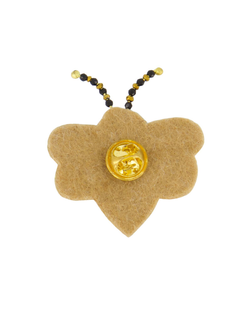 Zusss Broche - vlinder - mosgroen
