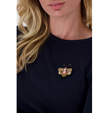 Zusss Broche - vlinder - mosgroen
