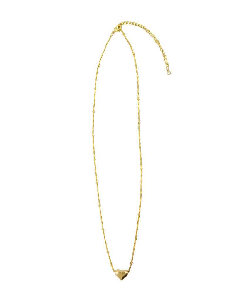 Zusss Ketting met hartje in schuifdoosje 'wat je in je hart bewaart...'