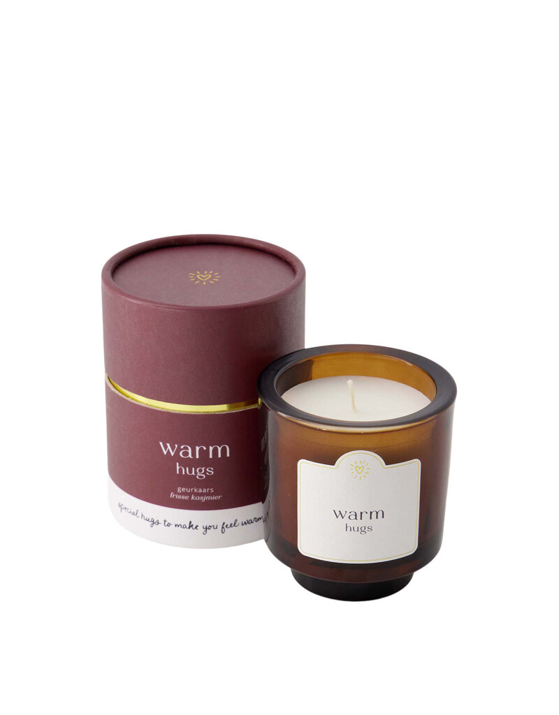 Zusss Geurkaars glas in koker 'warm hugs' - donkerrood
