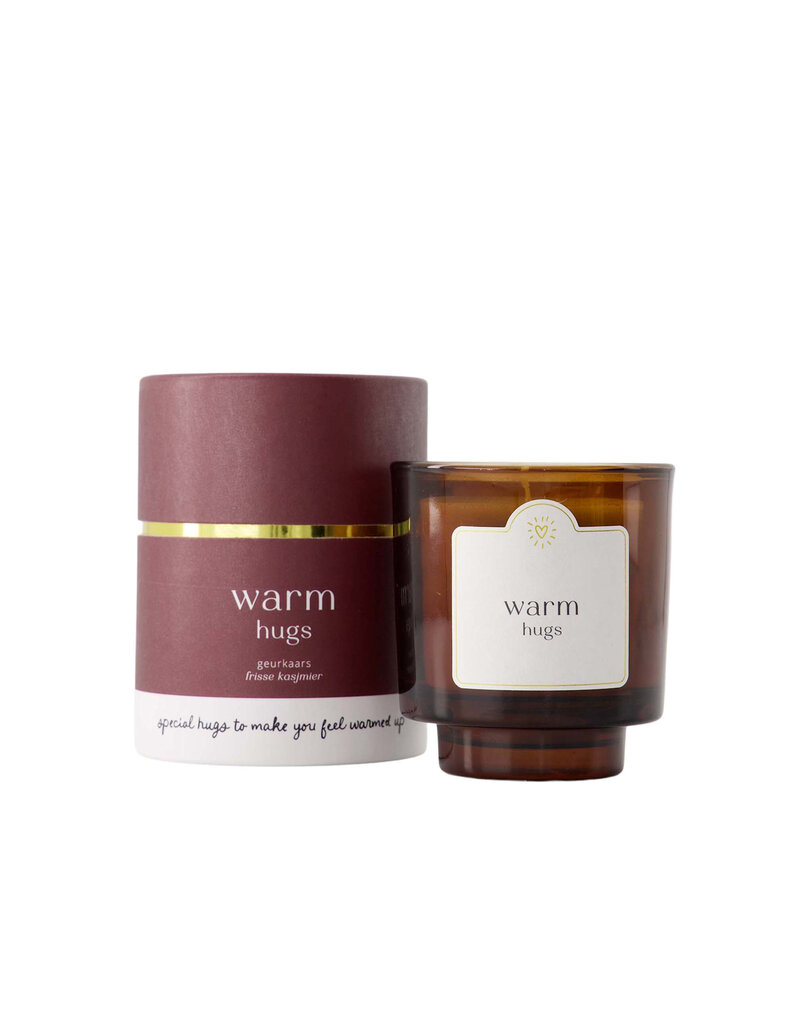 Zusss Geurkaars glas in koker 'warm hugs' - donkerrood