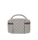 O MY BAG Elise make-up bag - Cotton /black classic leather