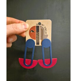 Cut the Fab Oorsteker 3D print boot duo--color donkerblauw- bordeaux