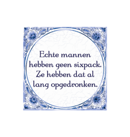 Paperdreams Tegeltje 'Sixpack'