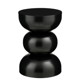 Luna Bijzettafel - H46 x Ø32 cm - IJzer - Zwart