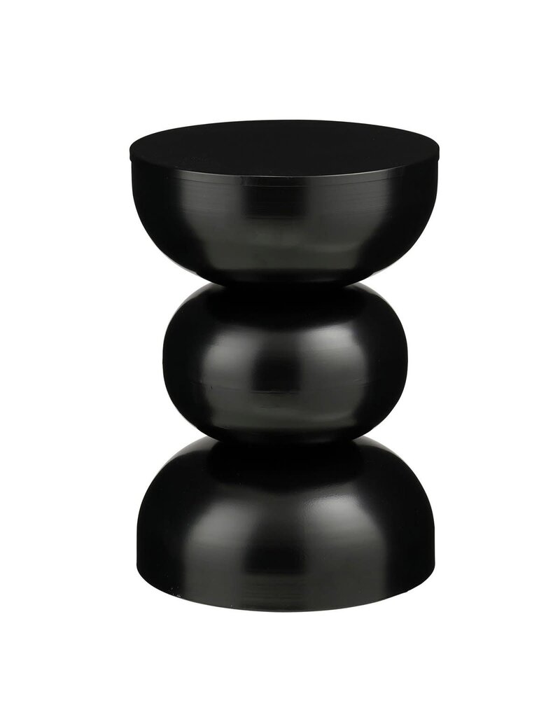 Luna Bijzettafel - H46 x Ø32 cm - IJzer - Zwart