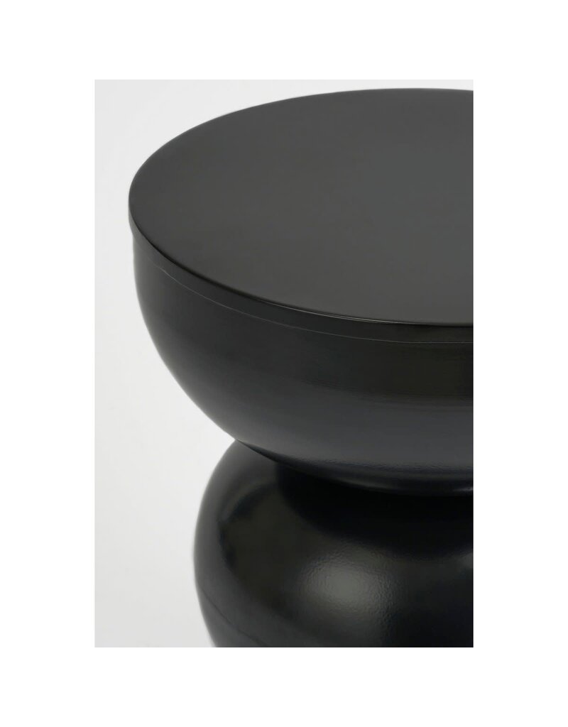 Luna Bijzettafel - H46 x Ø32 cm - IJzer - Zwart