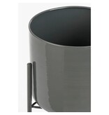 Mica Decorations Colyn Bloempot op standaard - H60 x Ø19 cm - IJzer - Zwart