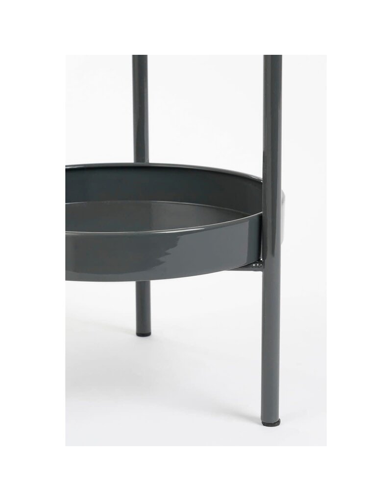 Mica Decorations Colyn Bloempot op standaard - H60 x Ø19 cm - IJzer - Zwart