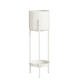 Mica Decorations Colyn Bloempot op standaard - H60 x Ø19 cm - IJzer - Wit