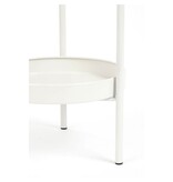 Mica Decorations Colyn Bloempot op standaard - H60 x Ø19 cm - IJzer - Wit