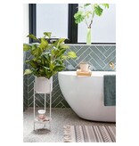 Mica Decorations Colyn Bloempot op standaard - H60 x Ø19 cm - IJzer - Wit