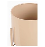 Mica Decorations Colyn Bloempot op standaard - H60 x Ø19 cm - IJzer -Lichtroze