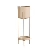 Mica Decorations Colyn Bloempot op standaard - H60 x Ø19 cm - IJzer -Lichtroze
