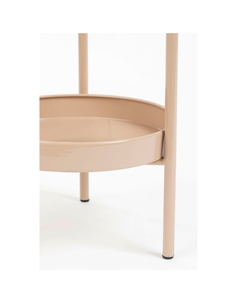 Mica Decorations Colyn Bloempot op standaard - H60 x Ø19 cm - IJzer -Lichtroze