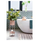 Mica Decorations Colyn Bloempot op standaard - H60 x Ø19 cm - IJzer -Lichtroze