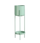 Mica Decorations Colyn Bloempot op standaard - H60 x Ø19 cm - IJzer -Mintgroen