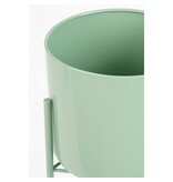 Mica Decorations Colyn Bloempot op standaard - H60 x Ø19 cm - IJzer -Mintgroen