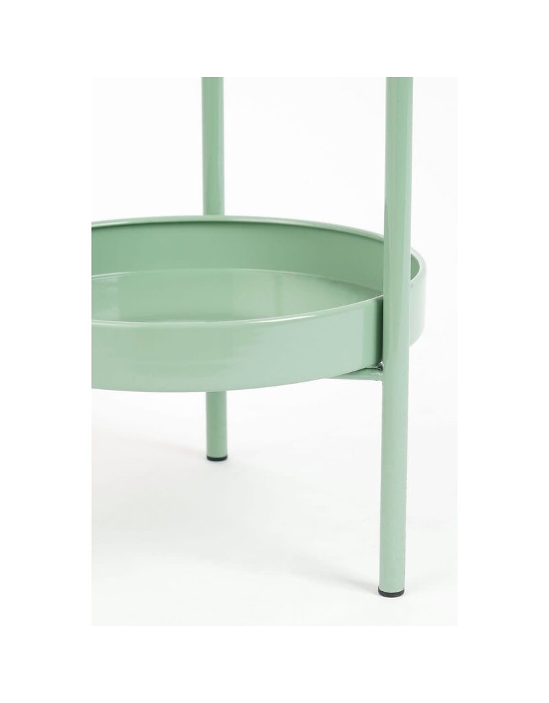 Mica Decorations Colyn Bloempot op standaard - H60 x Ø19 cm - IJzer -Mintgroen