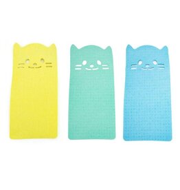 kikkerland Set van  3 herbruikbare vaatdoeken - katjes