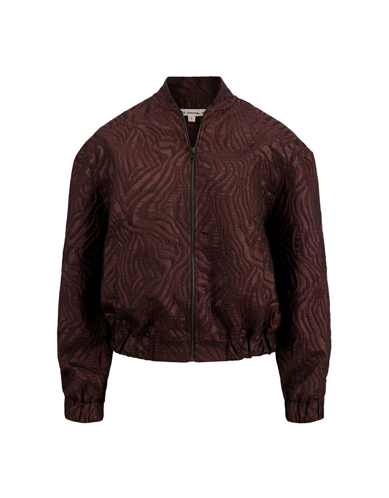 Zusss Bomber jasje van lurex jaquard stof