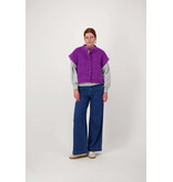 Zusss Teddy gilet kort - mid purple