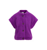 Zusss Teddy gilet kort - mid purple