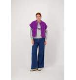 Zusss Teddy gilet kort - mid purple