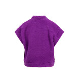 Zusss Teddy gilet kort - mid purple