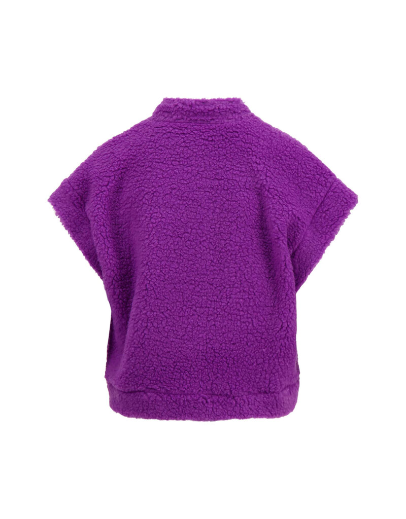 Zusss Teddy gilet kort - mid purple