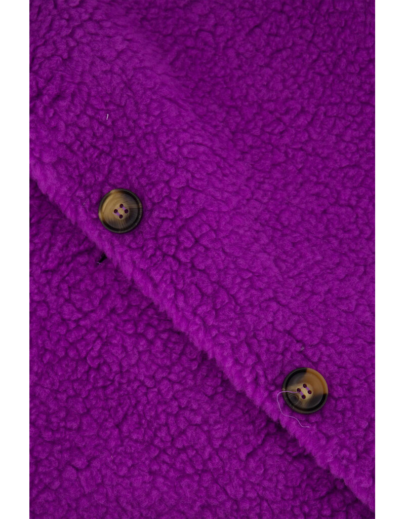 Zusss Teddy gilet kort - mid purple