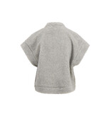 Zusss Teddy gilet kort - midddengrijs