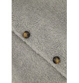 Zusss Teddy gilet kort - midddengrijs